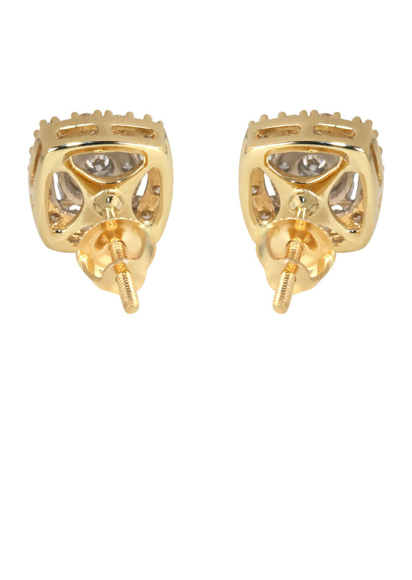 Mens Stud Diamond Earrings | 0.54 Carats 14K Yellow Gold