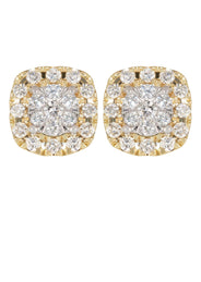 Mens Stud Diamond Earrings | 1.03 Carats 14K Yellow Gold
