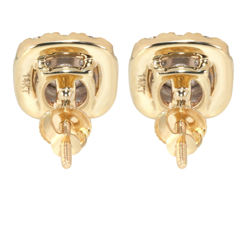 Mens Stud Diamond Earrings | 1.03 Carats 14K Yellow Gold