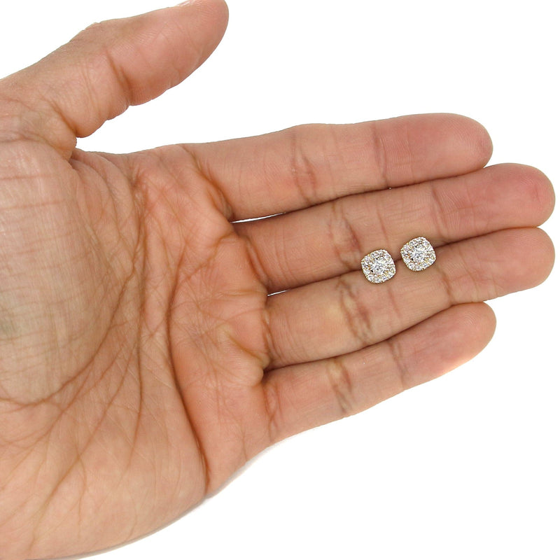 Mens Stud Diamond Earrings | 1.03 Carats 14K Yellow Gold