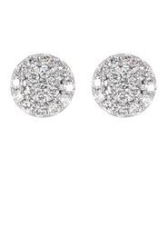 Mens Stud Diamond Earrings | 0.96 Carats 14K White Gold