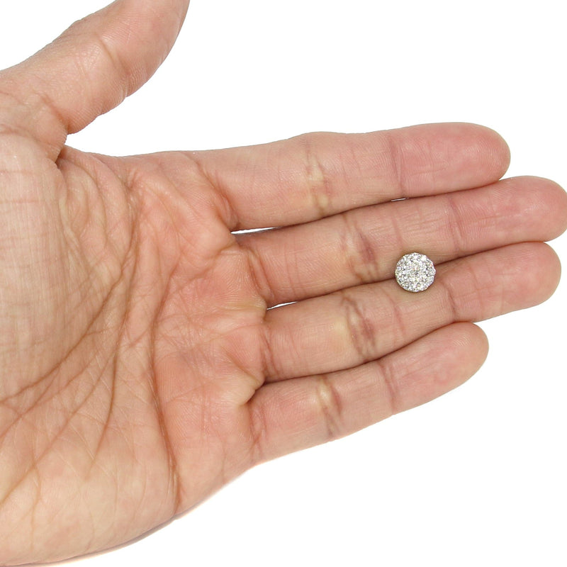 Mens Stud Diamond Earrings | 0.96 Carats 14K White Gold