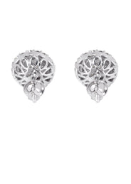 Mens Stud Diamond Earrings | 0.85 Carats 14K White Gold