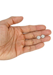 Mens Stud Diamond Earrings | 0.85 Carats 14K White Gold