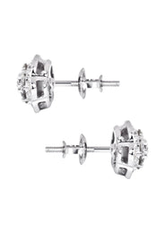 Mens Stud Diamond Earrings | 0.6 Carats 14K White Gold