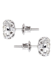 Mens Stud Diamond Earrings | 0.6 Carats 14K White Gold