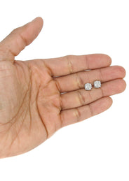 Mens Stud Diamond Earrings | 0.6 Carats 14K White Gold