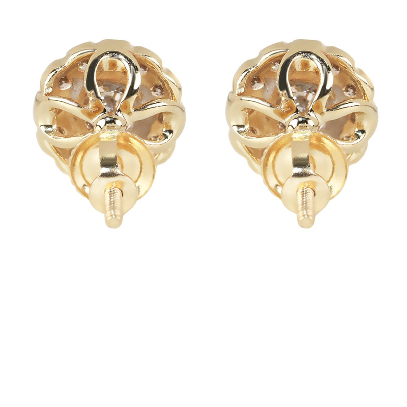 Mens Stud Diamond Earrings | 0.67 Carats 14K Yellow Gold
