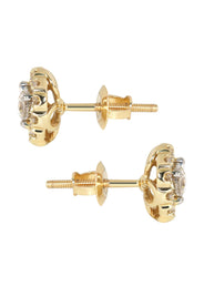 Mens Stud Diamond Earrings | 0.67 Carats 14K Yellow Gold