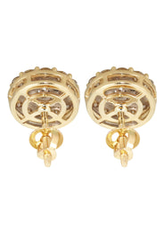 Mens Stud Diamond Earrings | 1.1 Carats 14K Yellow Gold