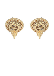 Mens Stud Diamond Earrings | 2.55 Carats 14K Yellow Gold