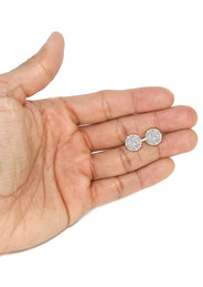 Mens Stud Diamond Earrings | 2.55 Carats 14K Yellow Gold
