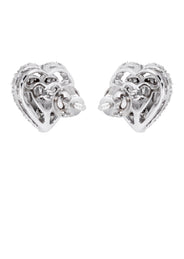 Mens Stud Diamond Earrings | 0.75 Carats 14K White Gold
