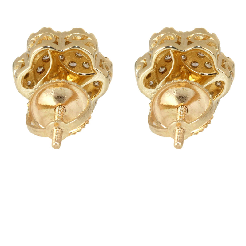 Mens Stud Diamond Earrings | 0.54 Carats 14K Yellow Gold