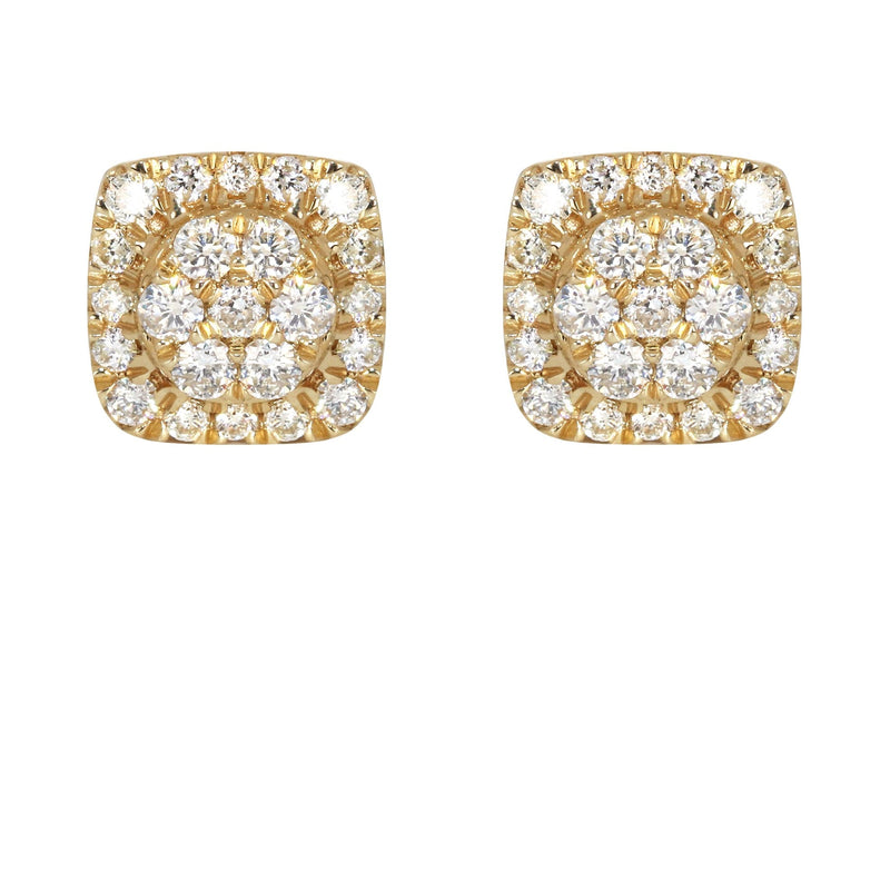 Mens Stud Diamond Earrings | 0.56 Carats 14K Yellow Gold