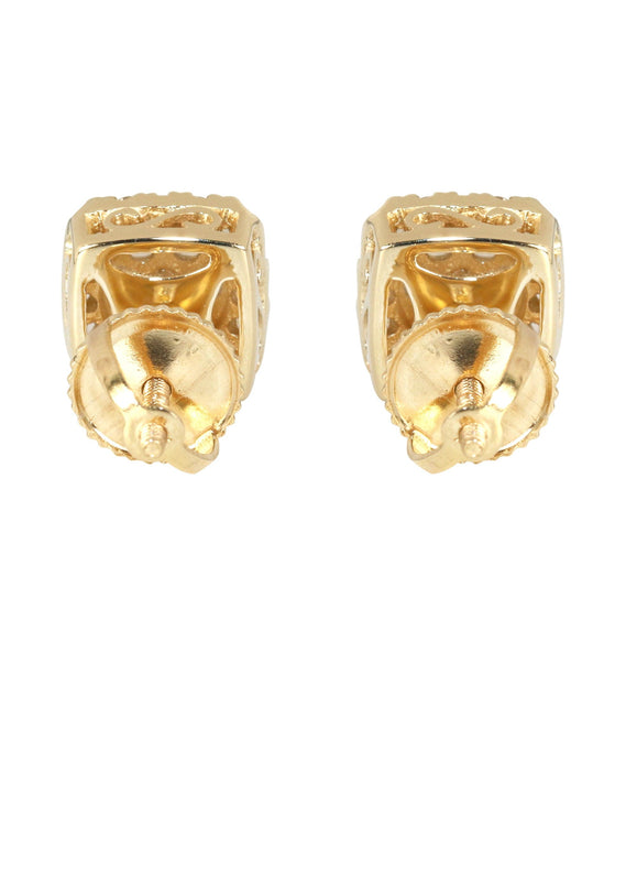 Mens Stud Diamond Earrings | 0.56 Carats 14K Yellow Gold