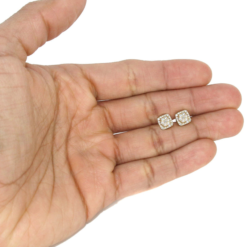 Mens Stud Diamond Earrings | 0.56 Carats 14K Yellow Gold