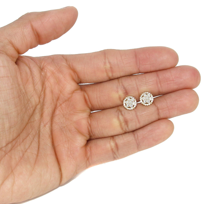 Mens Stud Diamond Earrings | 0.85 Carats 14K Yellow Gold