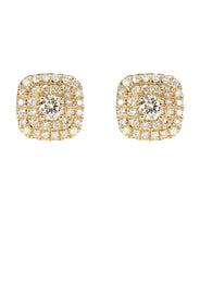 Mens Stud Diamond Earrings | 0.8 Carats 14K Yellow Gold