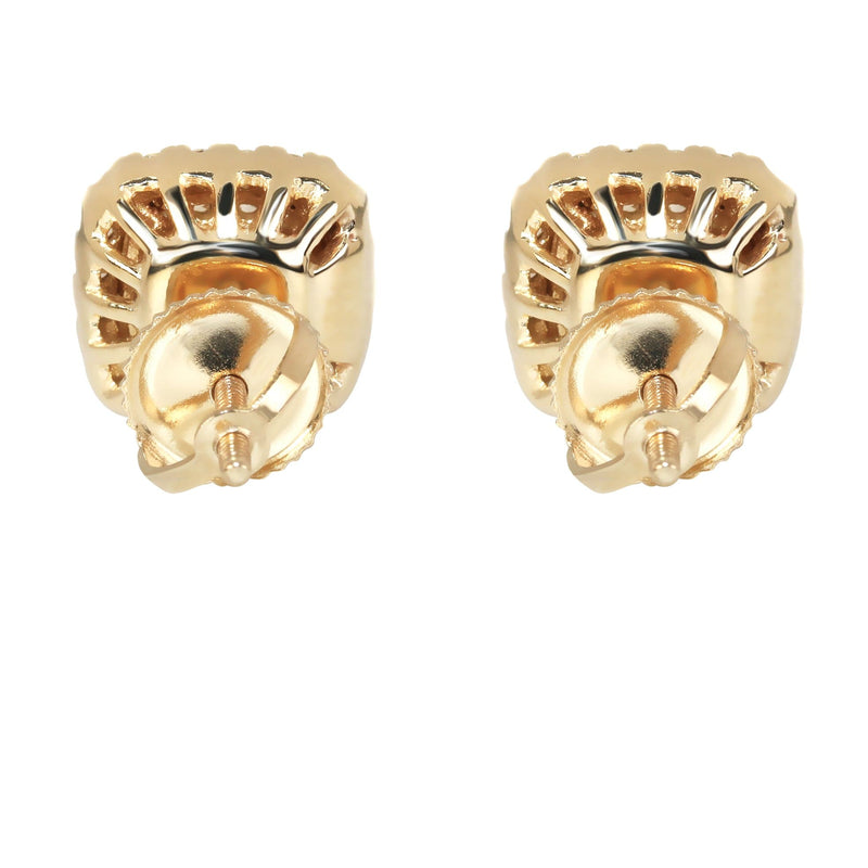 Mens Stud Diamond Earrings | 0.8 Carats 14K Yellow Gold