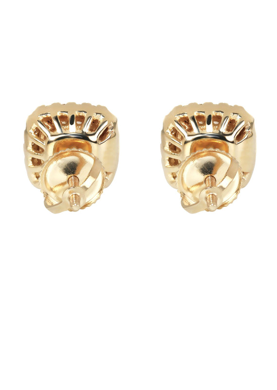 Mens Stud Diamond Earrings | 0.8 Carats 14K Yellow Gold