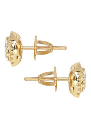 Mens Stud Diamond Earrings | 0.95 Carats 14K Yellow Gold