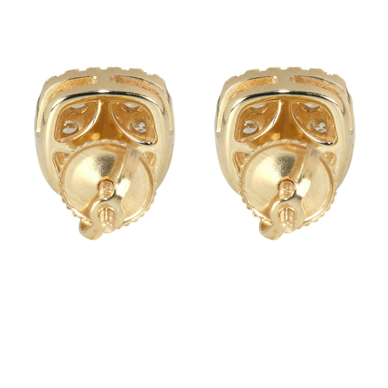 Mens Stud Diamond Earrings | 0.75 Carats 14K Yellow Gold