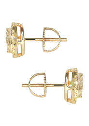 Mens Stud Diamond Earrings | 0.75 Carats 14K Yellow Gold