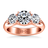 Three Stone Diamond EngagementRing Charlotte 14K Rose Gold