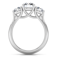 Three Stone Engagement Ring Charlotte 14K White Gold