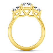 Three Stone Diamond Engagement Ring Charlotte 14K Yellow Gold