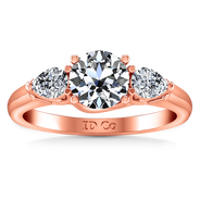 Three Stone Diamond EngagementRing Chantal 14K Rose Gold