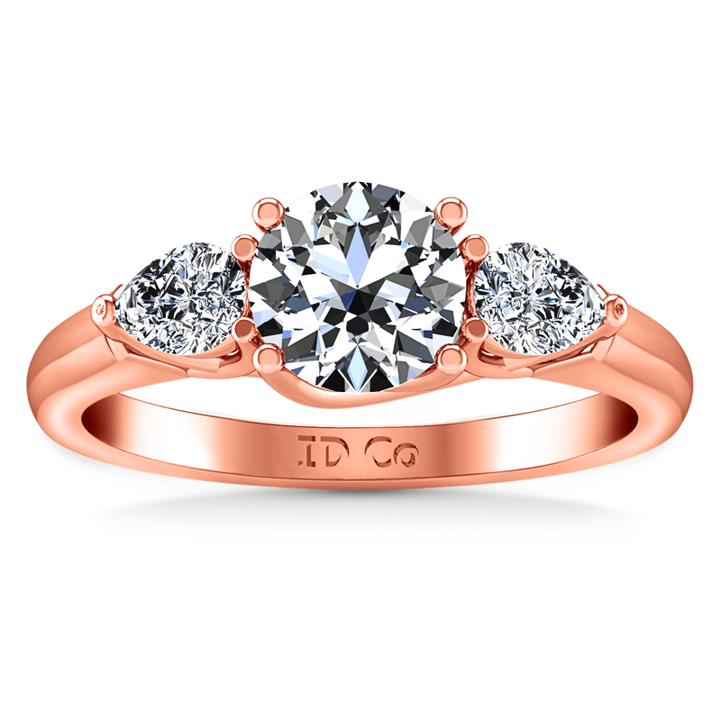 Three Stone Diamond EngagementRing Chantal 14K Rose Gold