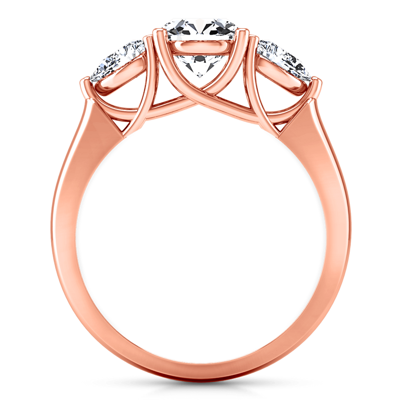 Three Stone Diamond EngagementRing Chantal 14K Rose Gold