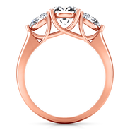 Three Stone Diamond EngagementRing Chantal 14K Rose Gold