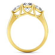 Three Stone Diamond Engagement Ring Chantal 14K Yellow Gold
