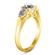 Three Stone Diamond Engagement Ring Chantal 14K Yellow Gold