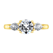 Three Stone Diamond Engagement Ring Chantal 14K Yellow Gold