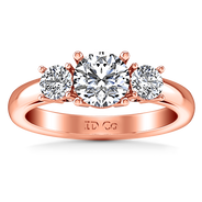 Three Stone Diamond EngagementRing Alexandra 14K Rose Gold