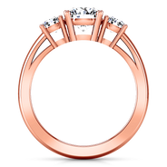 Three Stone Diamond EngagementRing Alexandra 14K Rose Gold