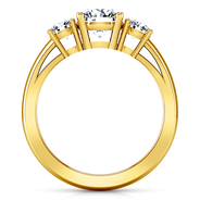 Three Stone Diamond Engagement Ring Alexandra 14K Yellow Gold