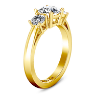Three Stone Diamond Engagement Ring Alexandra 14K Yellow Gold