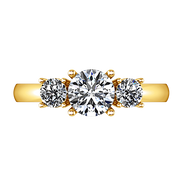 Three Stone Diamond Engagement Ring Alexandra 14K Yellow Gold