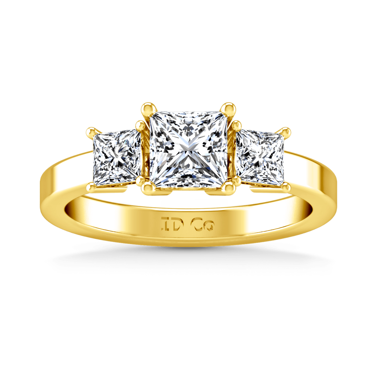 Three Stone Diamond Engagement Ring Alana 14K Yellow Gold