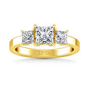 Three Stone Diamond Engagement Ring Alana 14K Yellow Gold