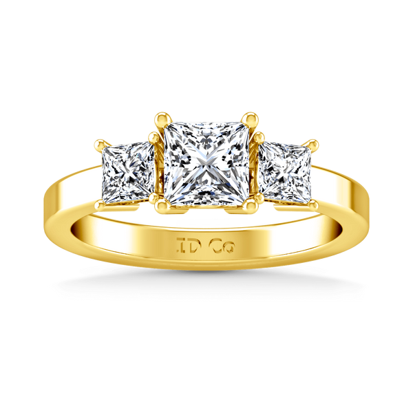 Three Stone Diamond Engagement Ring Alana 14K Yellow Gold