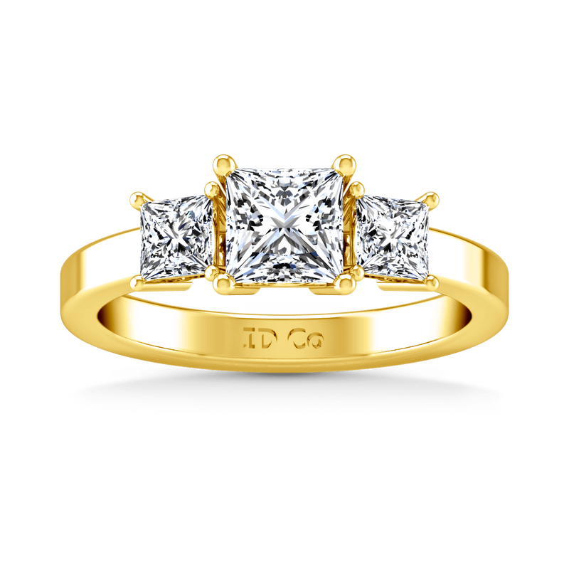 Three Stone Diamond Engagement Ring Alana 14K Yellow Gold
