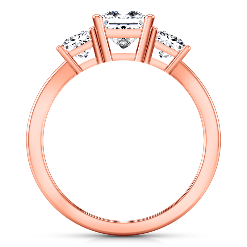 Three Stone Diamond EngagementRing Alana 14K Rose Gold