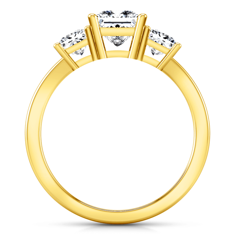 Three Stone Diamond Engagement Ring Alana 14K Yellow Gold