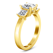 Three Stone Diamond Engagement Ring Alana 14K Yellow Gold